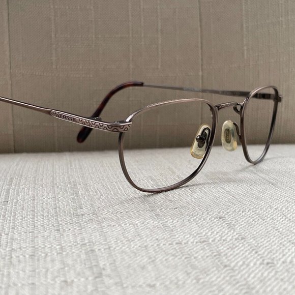 Fossil Eyeglasses Frame SHORT BLOCK Brown Tone Metal Glasses 51[]19 140 - Picture 1 of 11